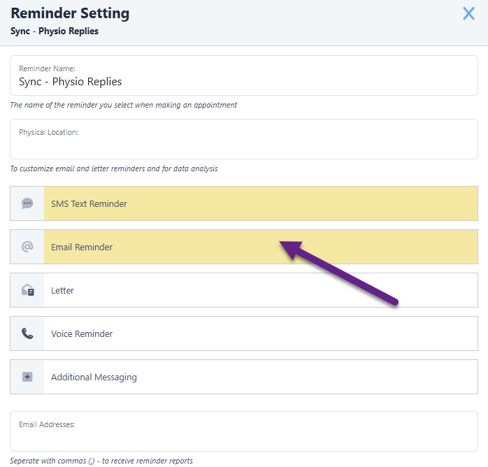 Email Reminders