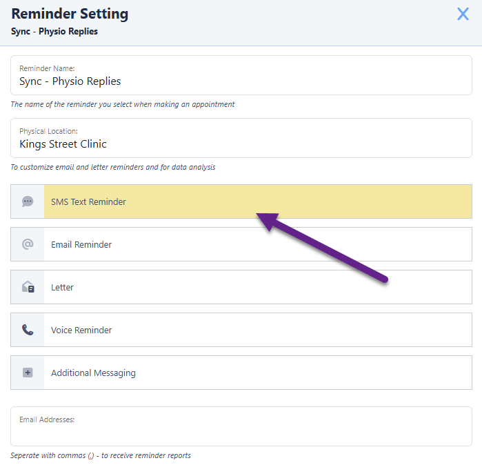 SMS Reminders